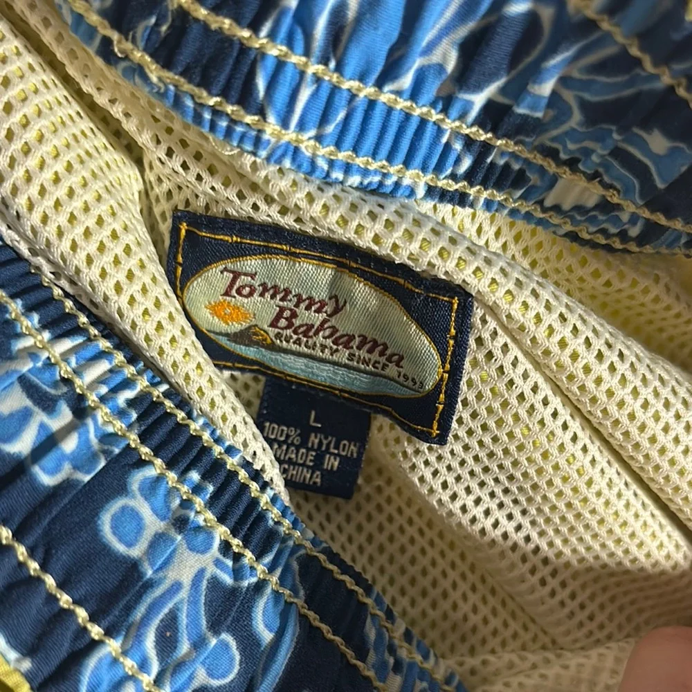Tommy Bahama Green Swim Trunks Lightweight Elastic Waist - Picture 5 of 5